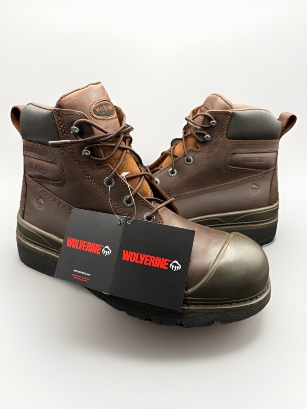 Wolverine Men's Brown Slip & Oil Resistant Steel Toe 6”Leather Boots Size 11